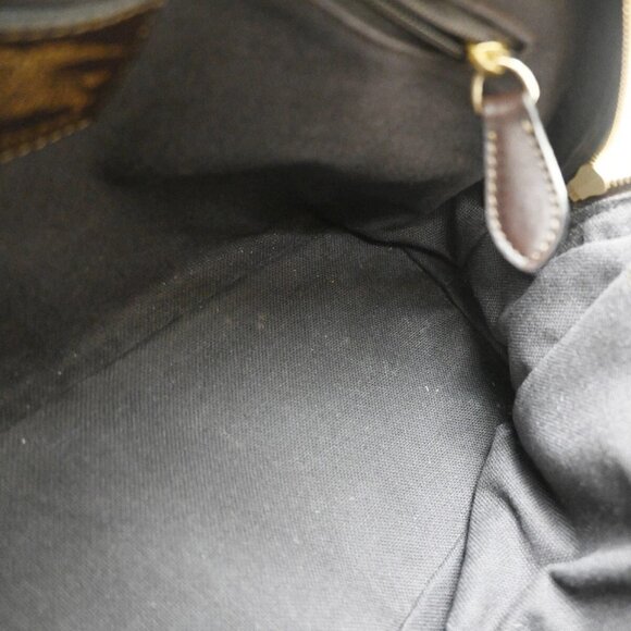 BURBERRY Logo Nova Hand Bag Check PVC Leather Brown GHW 87RF419 - Picture 12 of 16